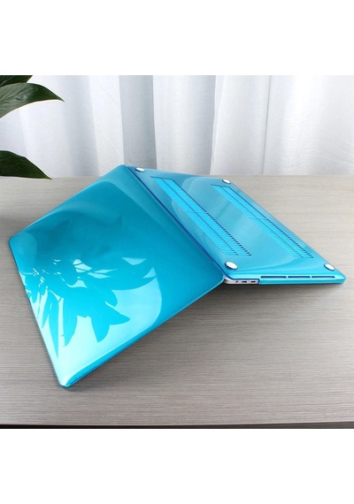 Macbook Air 13.6 İnç M2 M3 M4 M5 Uyumlu Sert Kılıf Ultra Şeffaf Hard Case A2681 A3113 A3240 A3449 Tam Uyum İnce Hafif Koruma Açık Mavi Belirtilmemiş