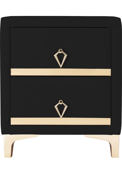 Doppia Linea Gold Iki Çekmeceli Siyah Komodin-kumaş Döşemeli Yatak Odası 2 Çekmeceli Komodin Modeli Doppia Linea Gold Iki Çekmeceli Siyah Komodin-kumaş Döşemeli Yatak Odası 2 Çekmeceli Komodin Modeli