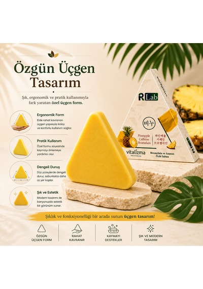 Ananas Özlü Sabun - Sıkılaştırıcı & Selülit Karşıtı Bakım, Bromelain Ve Kafein Etkili 100g