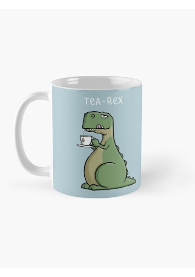 Hidz Tea Rex Baskılı Kahve Kupası Tip 3 Beyaz