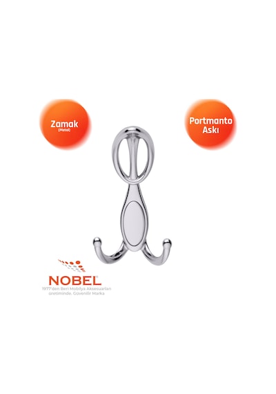 Arya Portmanto Askısı, Metal Vestiyer Askısı, 72 Gr, Dolap Ve Duvar Askılığı, Krom Vidalı