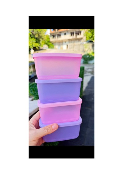 Kübik 4'lü Mini Dikdörtgen 250 Ml Çok Renkli