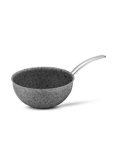 Stone-age 26 Cm Çizilmez Yanmaz Yapışmaz İndüksiyonlu Wok Tava Gri