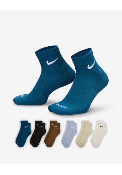 Nike Sx6899-970 Everyday Plus Destekli Bilek Antrenman Çorapları 6 Çift Cok Renklı