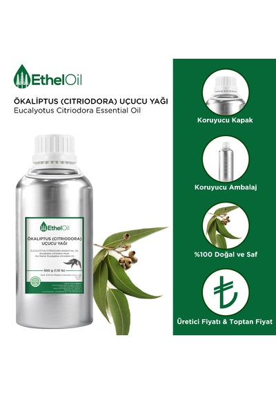 Ökaliptus Citriodora Uçucu Yağı - 500 Gr - Saf Ve Doğal Uçucu Yağ 500 G