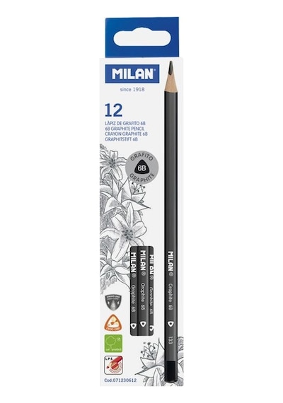Milan 71230612 Graphıte 6b Üçgen Kurşun Kalem - 12 Adet