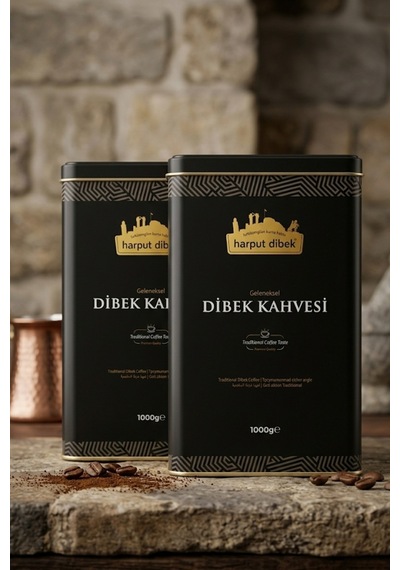 Kahvesi 1000 Gr 2 Li Metal Kutu Toplam 2 Kg Geleneksel Kakuleli Dibek Kahvesi