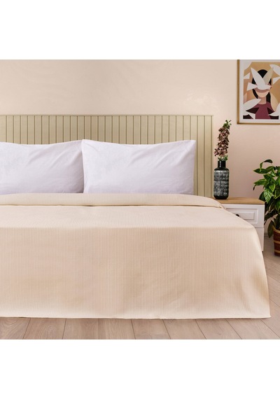 Soft Sable Çift Kişilik Pike - Bej - 200x220 Cm Renkli