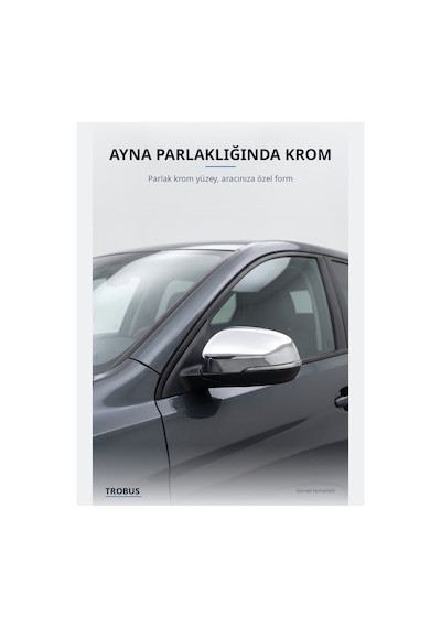 Ford Fusion 2006-2012 Uyumlu Krom Ayna Kapağı 2 Parça Paslanmaz Çelik