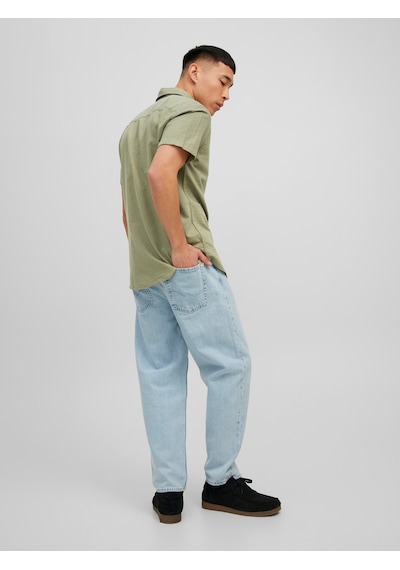 Jack & Jones Jack&jones Kısa Kollu Yağ Yeşili Erkek Gömlek 12235362 001