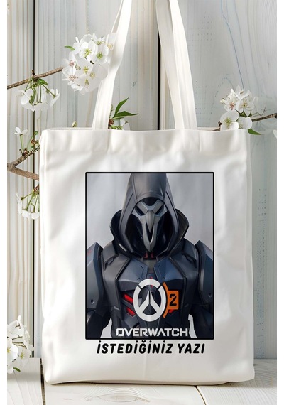 Art Hediye Overwatch Oyun Baskılı Omuz Çanta Kişiye Özel Model 3 Çok Renkli