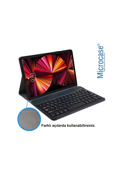 Microcase Apple Uyumlu iPad Pro 11 2021 Bluetooth Klavyeli Standlı Kılıf Bkk4