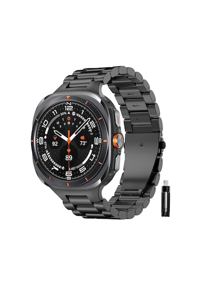 Samsung Galaxy Watch 7 Ultra 47mm Uyumlu Paslanmaz Çelik Akıllı Saat Kordonu Metal Toka
