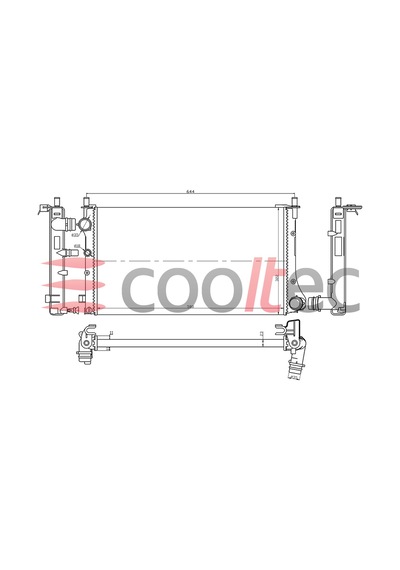 Su Radyatörü Fıat Panda 1.2i 8v Ac+ 2003+ 580 322 / 46798743, 51729373