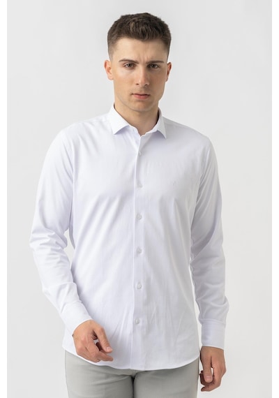 White Stone Aarberg G2424 Regular Fit Pamuklu Likralı Gömlek Beyaz-beyaz Beyaz