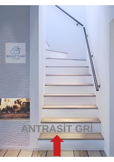 Alüminyum Antrasit Gri Merdiven Tutamak Korkuluk Yaşlı Engelli Duvar Tutamağı 150cm.