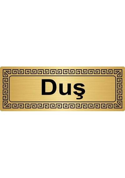 Duş 7Cmx20Cm Metal Yönlendirme Levhası Altın Renk Metal
