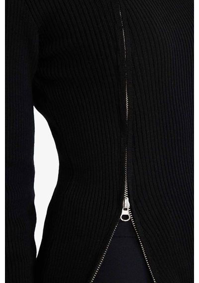 Defacto Slim Fit Dar Kesim Hırka G9075ax25wnbk81 Siyah-bk81