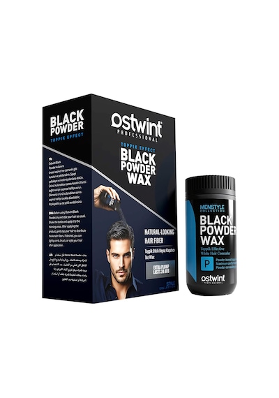 Ostwint Professional Siyahlaştırıcı Şekil Verici Topik Etkili Pudra Black Powder Wax 20 Gr Dolgun Görünüm, G