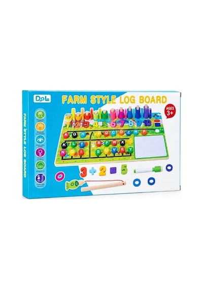 Çiftlik Temalı Logaritmik Eğitim Eğlenceli Ahşap Oyuncak Matematik Öğrenme Aracı