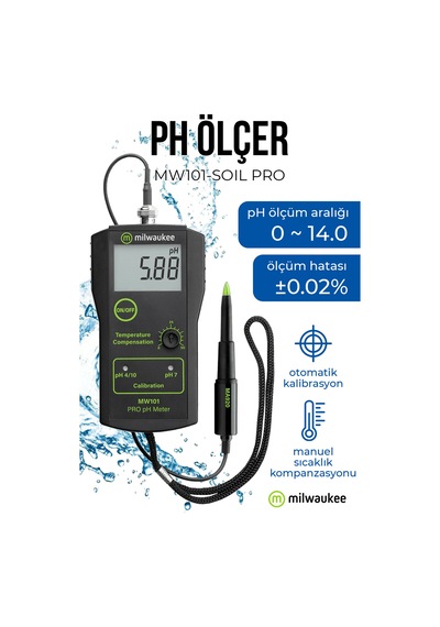 Milwaukee Mw101-soıl Toprak Ph Metre Tarım Ve Bahçecilik İçin Toprak Ph Ölçüm Cihazı