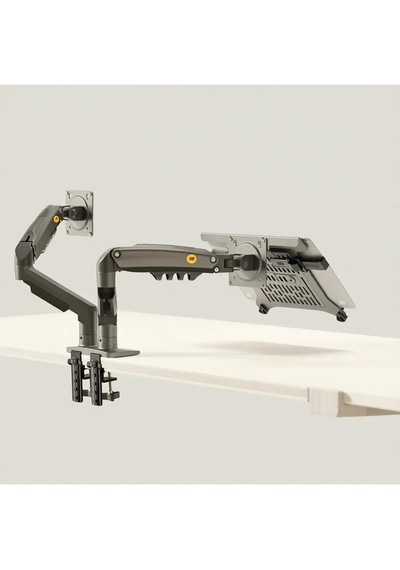 Luve Store Nb F160+fp Gazlı Çift Kollu Monitör Laptop Standı 17-30 İnç Ekran 10-17 İnç Notebook Vesa Uyumlu