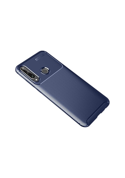 Huawei Y6p Kılıf Auto Focus Karbon Kapak - Lacivert 0.2M-Çok Renkli