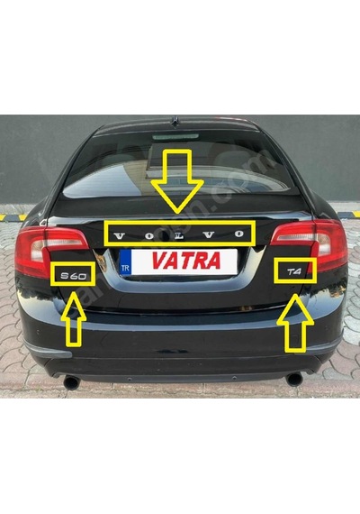 S60 1.6 Advance 2011-2014 Uyumlu S60-t4 Ve Volvo Bagaj Yazısı Seti