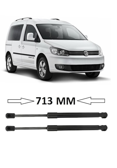 Volkswagen Vw Caddy 2004-2015 Uyumlu Sağ + Sol Takım Bagaj Amortisörü 2 Adet 713mm 2k0827550 Bagaj Amortisörü