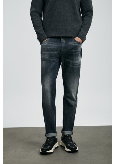 Lufian Erkek Hegel Spor Slim Fit Jean Pantolon 112200265 Gri Gri