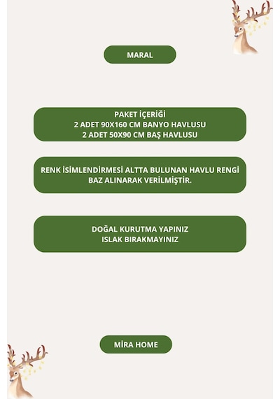 Mira Home 4 Parça Maral Battal %100 Pamuklu Banyo Havlu Takımı 90x160 Cm Mavi