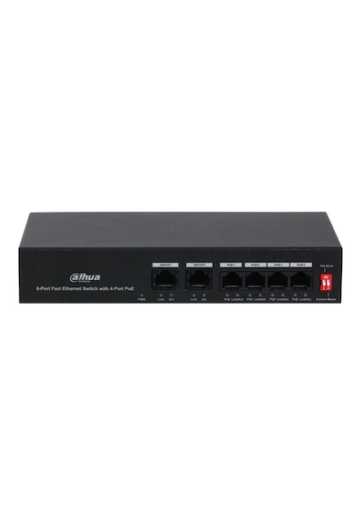 Dahua Pfs3006-4et-36 4 Port 10/100 + 2 Port 10/100 Uplınk 36w Poe Metal Kasa Swıtch