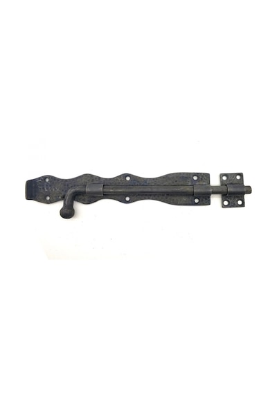 Antika Tarz Dekoratif Pirinç Dövme Kapı Sürgüsü - 25cm, Oksit 11147012