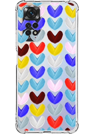 Prinrify Xiaomi Redmi Note 11 Pro Uyumlu Water Color 1 Baskılı Şeffaf Köşe Korumalı Antişok Kılıf