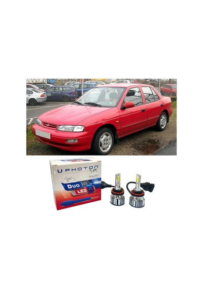 Kia Sephia Led Xenon Uzun + Kısa Far Ampulü H4 Duo Yeni Seri Beyaz 1992-2004