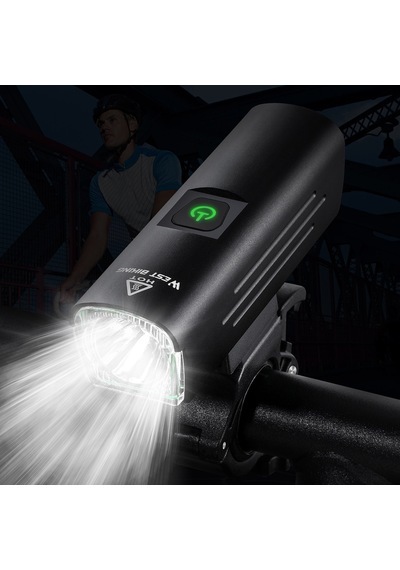 Parlak Bisiklet Işığı 1300 Lümen Usb Şarj Edilebilir Bisiklet El Feneri Mtb Yol Bisikleti Led Işık Su Geçirmez Bisiklet Güvenlik Lambası Siyah