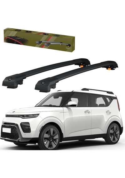 Kıa Soul Am 2009-2013 Trx1 Carrier Uyumlu Kilitli Ara Atkı Taşıyıcı Tavan Barı Gri