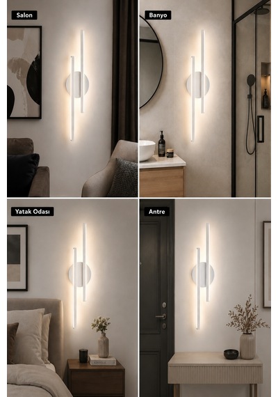 Aden Modern Led Duvar Apliği Günışığı Beyaz