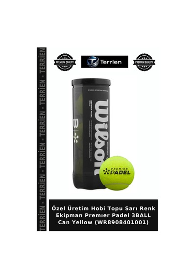 Özel Üretim Hobi Topu Sarı Renk Ekipman Premıer Padel 3ball Can Yellow Wr8908401001