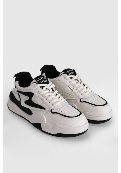 Lufian Maya Kadın Sneaker Ayakkabı Bej Siyah Bej Siyah