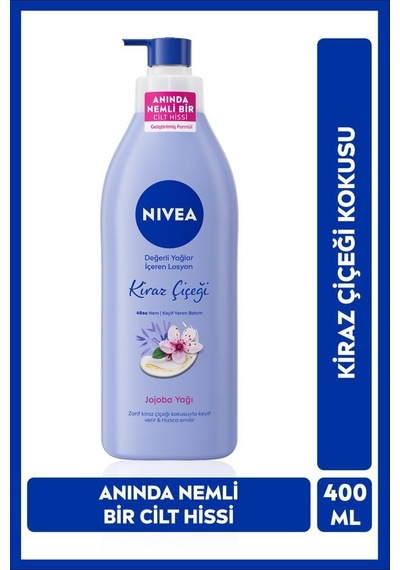 Kiraz Çiçeği Vücut Losyonu Ve Repair&care Nemlendirici Losyon 400ml, Rahatlatıcı, Kuru Cilt