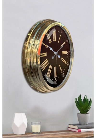 40 Cm Metal Gold Roma Rakamlı Duvar Saati