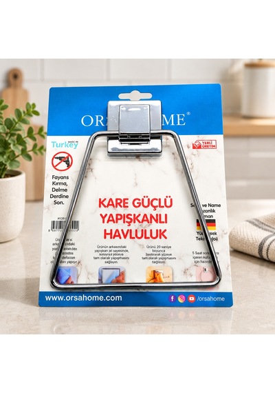 Yapışkanlı Metal Kare Havluluk Askı Diğer