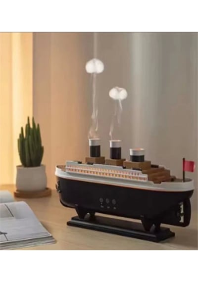 Titanic Gemi Hava Nemlendirici Işıklı Fonksiyonlu Buhar Makinesi Kumandalı Çok Renkli