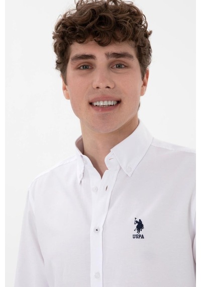 U.S. Polo Assn. U.s. Polo Assn. Erkek Uzun Kollu Regular Gömlek 2084126 Beyaz