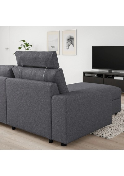 Ikea Gri Rahat Kanepe - Baş Desteği