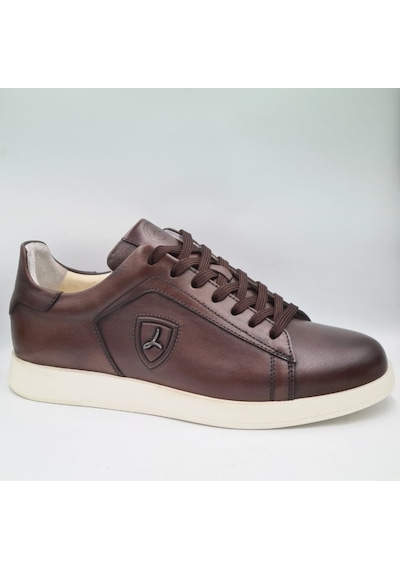 Libero 4704 Kahve Hakiki Deri Erkek Günlük Sneaker Ayakkabı Kahverengi