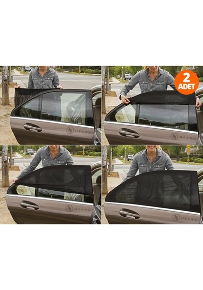 2 Adet Oto Yan Cam Perdesi Araba Arka Güneşlik Araç Anne Bebek Ço N11.1062