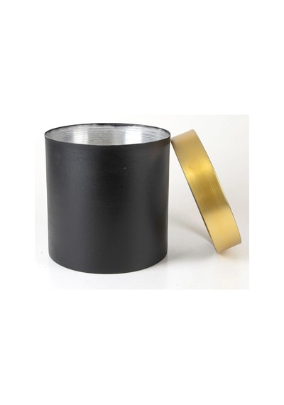 Rüzgar Yapay Çiçekçilik 22x22 Metal Saksı Siyah Gold