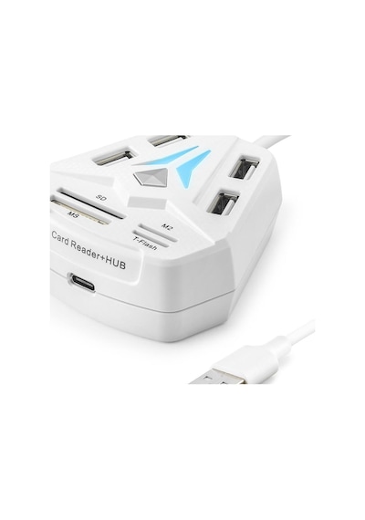 Usb Hub Kart Okuyucu 8 Port Beyaz A068w Evimdeyokyok